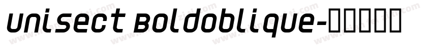 Unisect BoldOblique字体转换